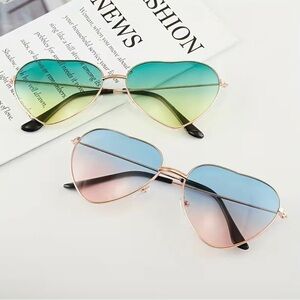 Pink & Blue Heart fashion Sunglasses